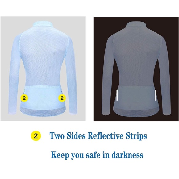 Women's Cycle Long Sleeve Bike Mountain Riding Wear with Padded Long Pants Sets - Picture 5 of 12